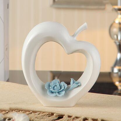 Lovely Ceramic Heart Figurine Decoration