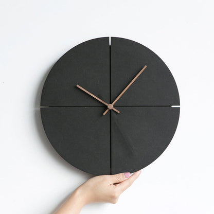 Natural Wooden Round Wall Clock - Luxicro