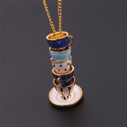 Delicate Tea Cup Charm Necklace