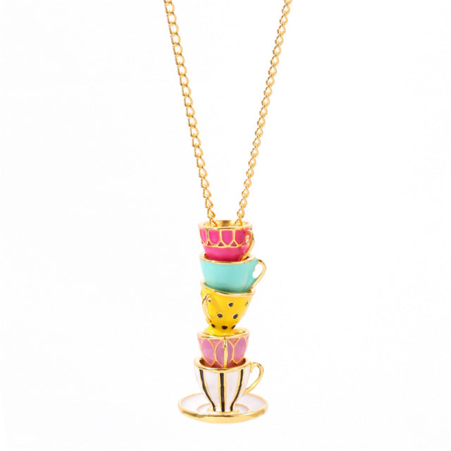 Delicate Tea Cup Charm Necklace