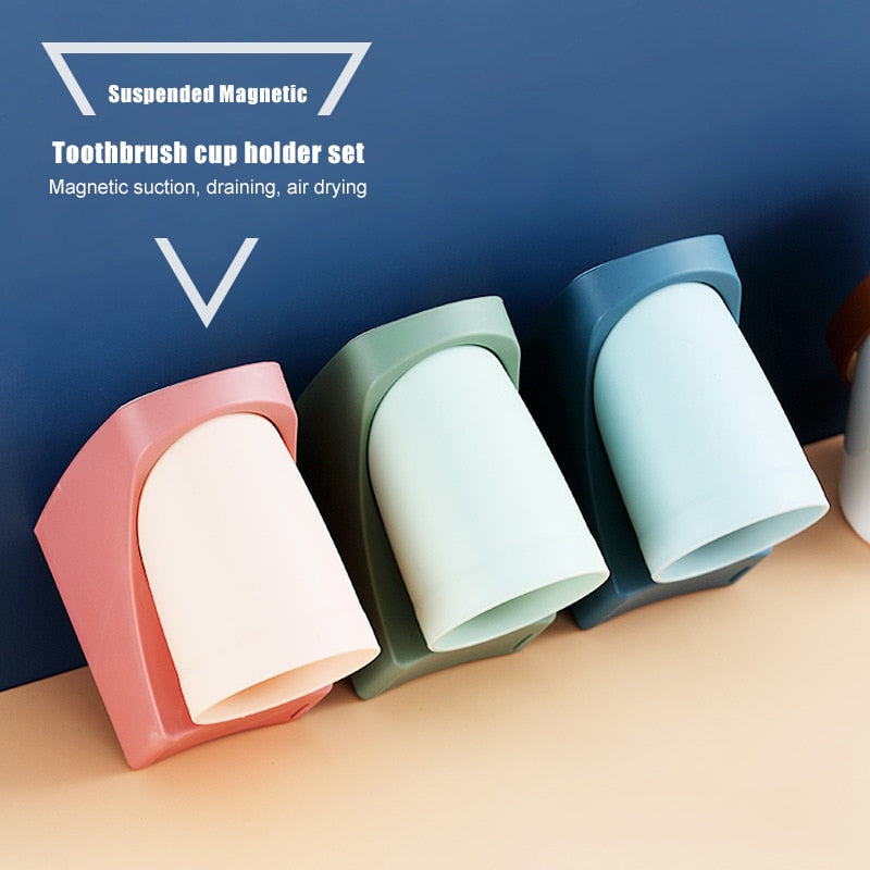 Powerful Stick Bathroom Toothbrush Holder