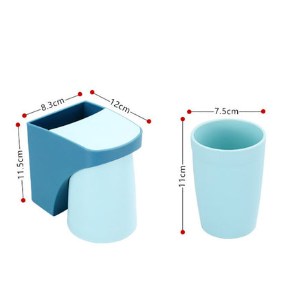 Powerful Stick Bathroom Toothbrush Holder