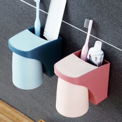 Powerful Stick Bathroom Toothbrush Holder