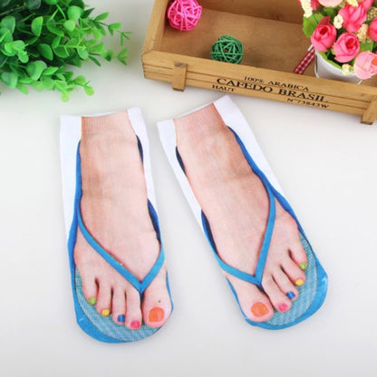 Fun Colorful Flip Flop Ankle Socks