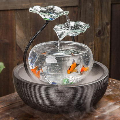 Beautiful Indoor Fountain Fish Tank - Luxicro
