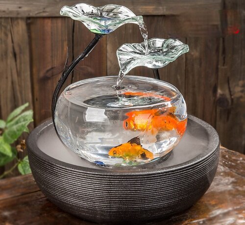 Beautiful Indoor Fountain Fish Tank