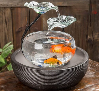 Beautiful Indoor Fountain Fish Tank