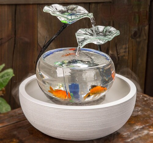 Beautiful Indoor Fountain Fish Tank