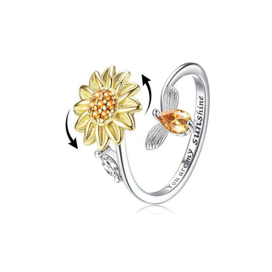 Beautiful Floral Spinning Ring - Luxicro
