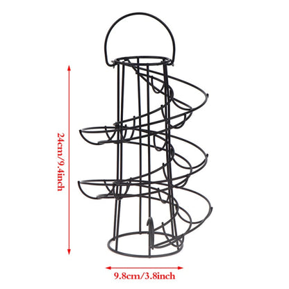 Compact Spiral Egg Holder Kitchen Storage