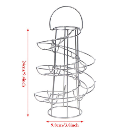 Compact Spiral Egg Holder Kitchen Storage