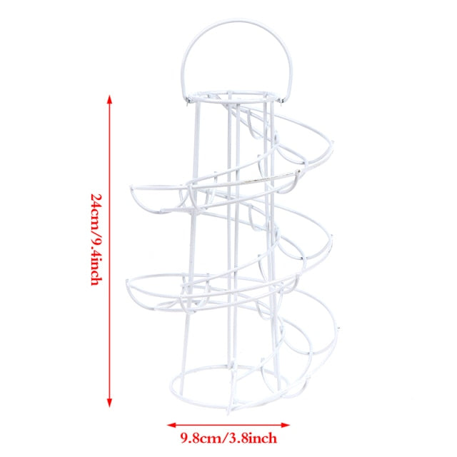 Compact Spiral Egg Holder Kitchen Storage - Luxicro