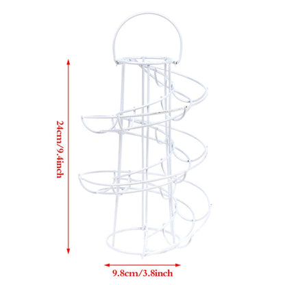 Compact Spiral Egg Holder Kitchen Storage - Luxicro