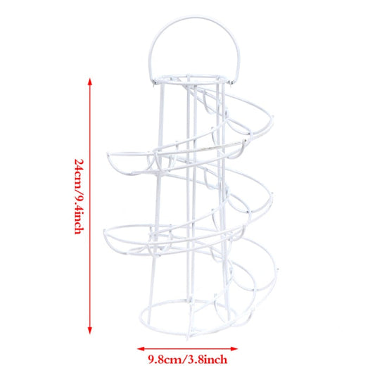 Compact Spiral Egg Holder Kitchen Storage - Luxicro