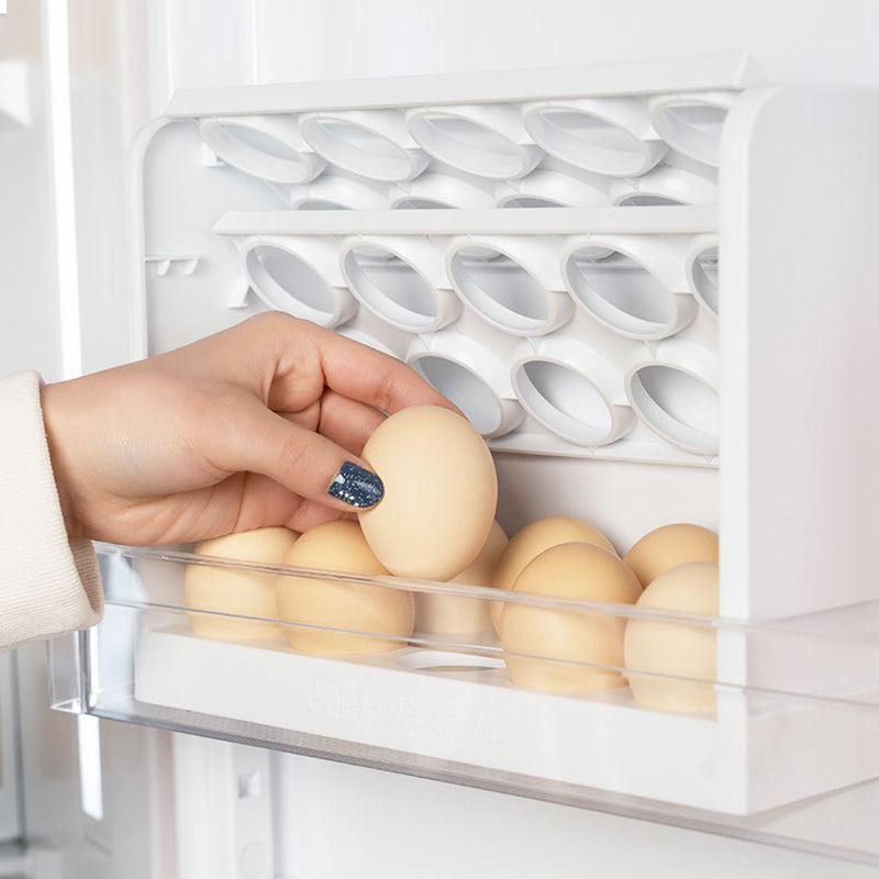 Space Saving Fridge Egg Holder Container - Luxicro