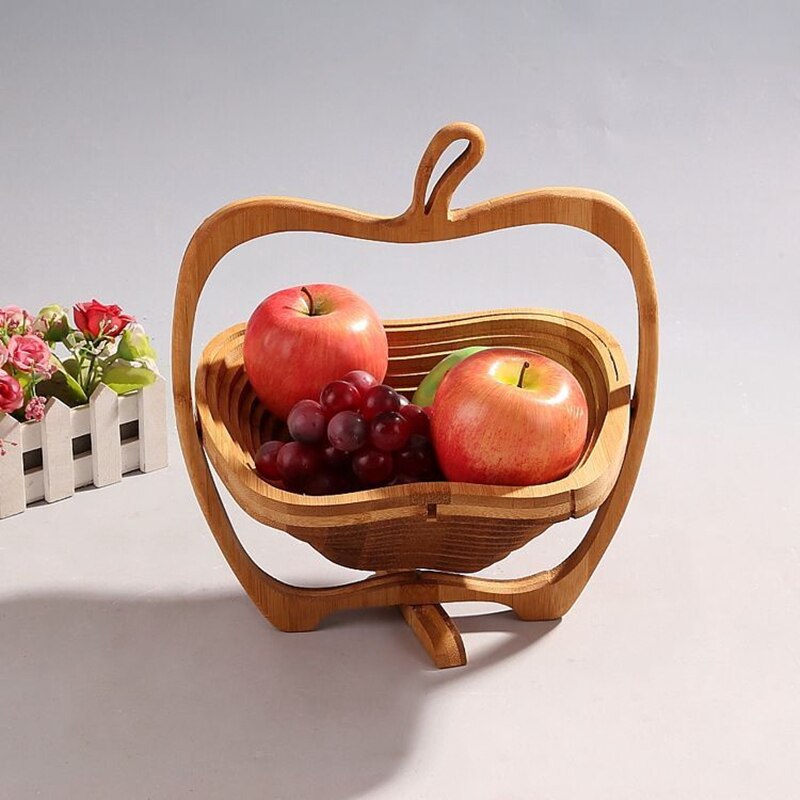 Foldable Natural Wooden Fruit Holder - Luxicro