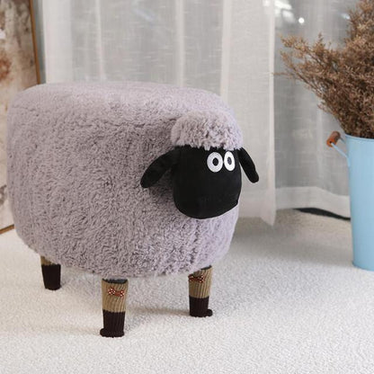 Soft Sheep Storage Footstool Cube