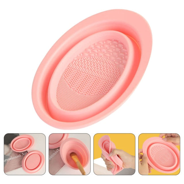 Compact Travel Makeup Brush Washing Cup - Luxicro