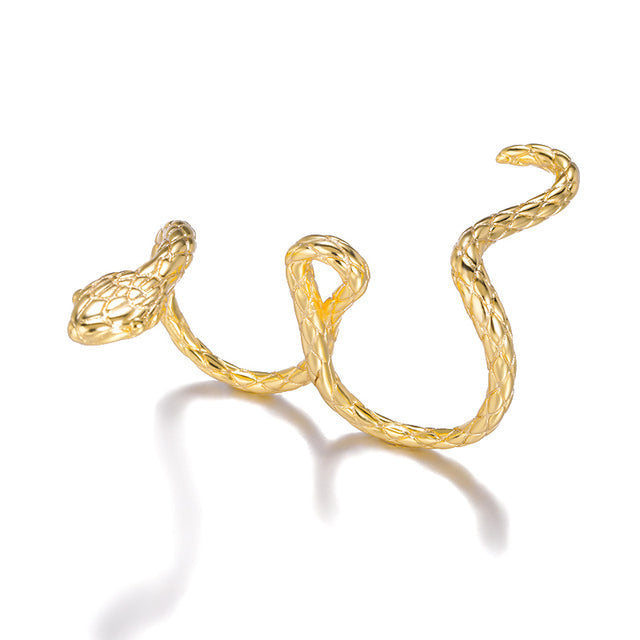 Stylish Snake Pattern Adjustable Band Ring - Luxicro