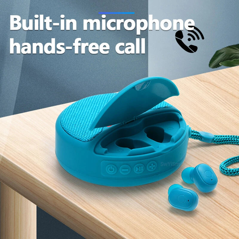 Compact Bluetooth Wireless Speaker Headphones