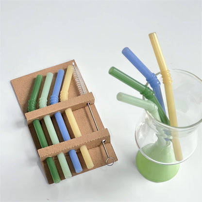 Eco Friendly Glass Drinking Straws Set