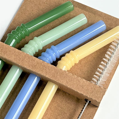 Eco Friendly Glass Drinking Straws Set