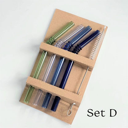 Eco Friendly Glass Drinking Straws Set