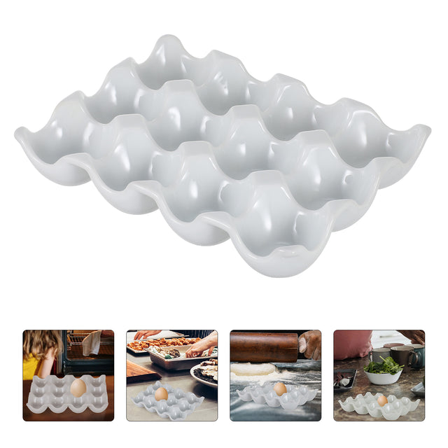 Small 6 Egg Ceramic Holder