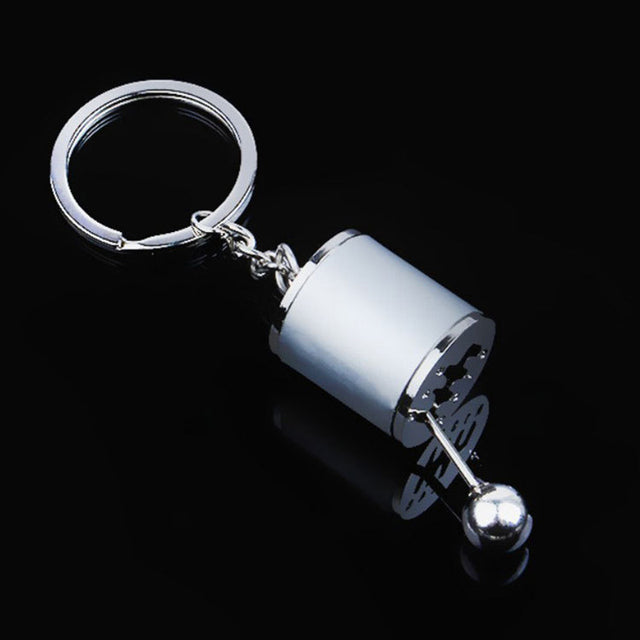 Metallic 6-Speed Manual Gear Keychain - Luxicro
