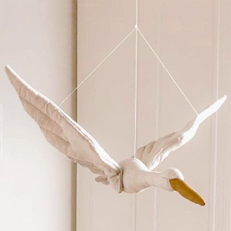 Sweet Nursery Plush White Swan Toy - Luxicro
