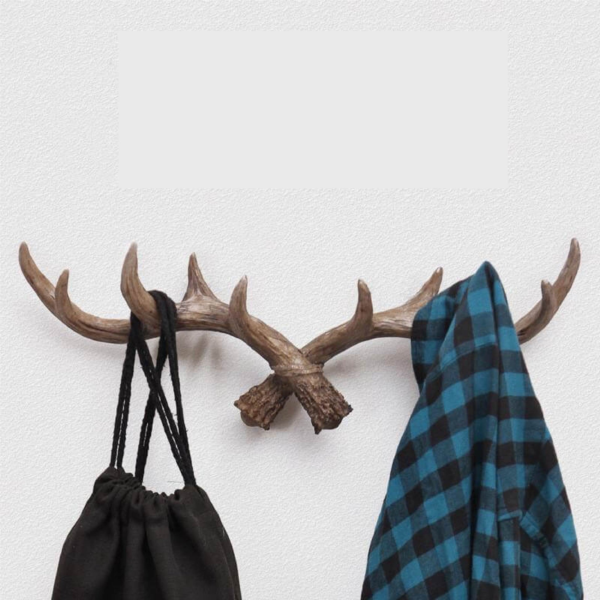 Country Wooden Antler Hook - Luxicro