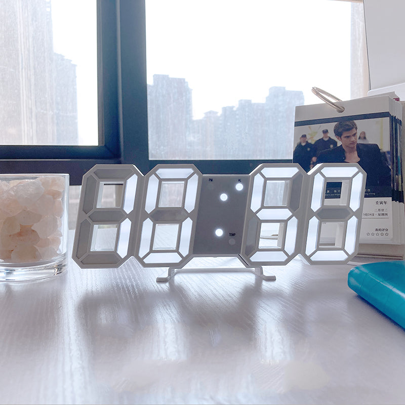 Modern Large LED Wall Clock Display - Luxicro