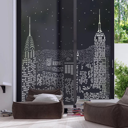 Blackout Cityscape Window Sticker Film - Luxicro