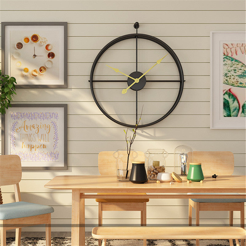 Sleek Modern Big Wall Clock Metal