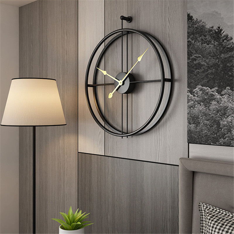 Sleek Modern Big Wall Clock Metal