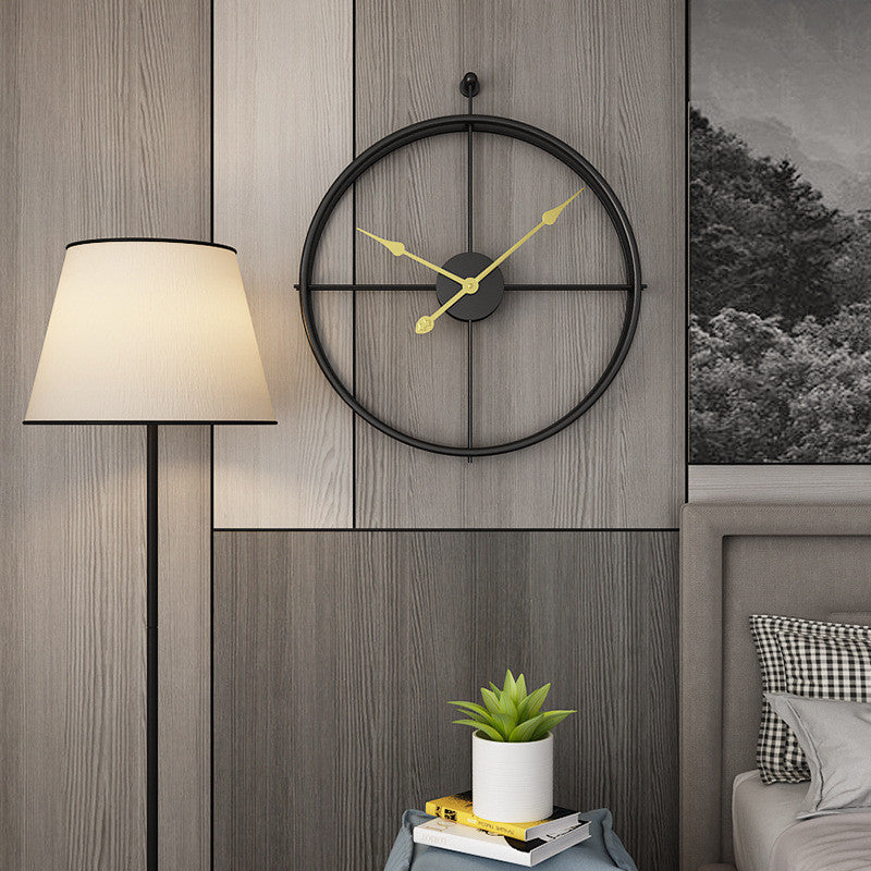 Sleek Modern Big Wall Clock Metal
