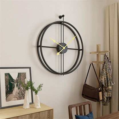 Sleek Modern Big Wall Clock Metal