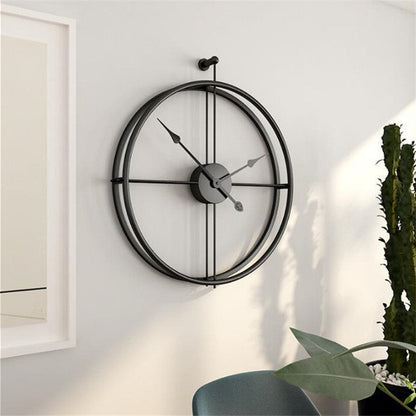 Sleek Modern Big Wall Clock Metal