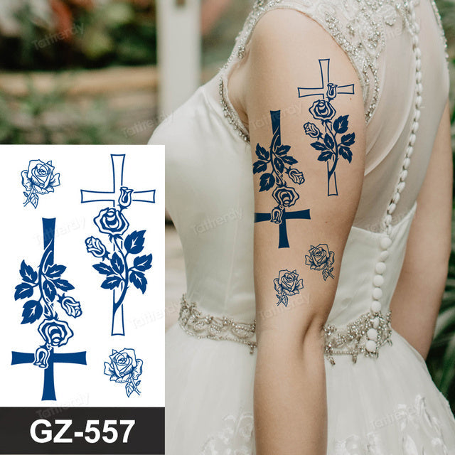 Vibrant Flower Temporary Tattoo Skin Sticker - Luxicro