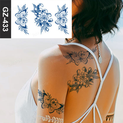 Beautiful Floral Temporary Tattoo Sleeve