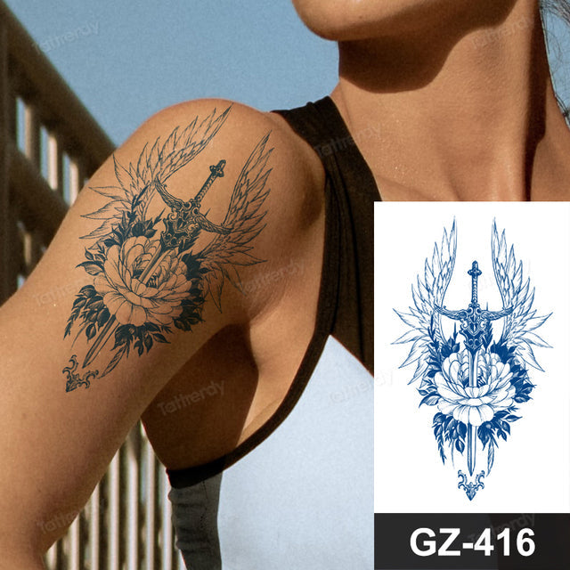 Beautiful Floral Temporary Tattoo Sleeve