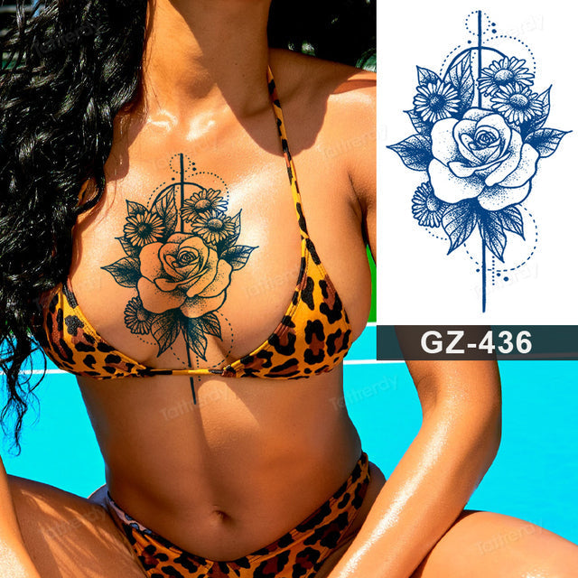 Beautiful Floral Temporary Tattoo Sleeve