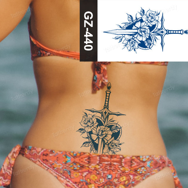 Beautiful Floral Temporary Tattoo Sleeve - Luxicro