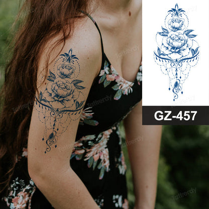 Beautiful Floral Temporary Tattoo Sleeve