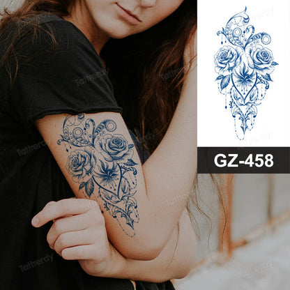 Beautiful Floral Temporary Tattoo Sleeve