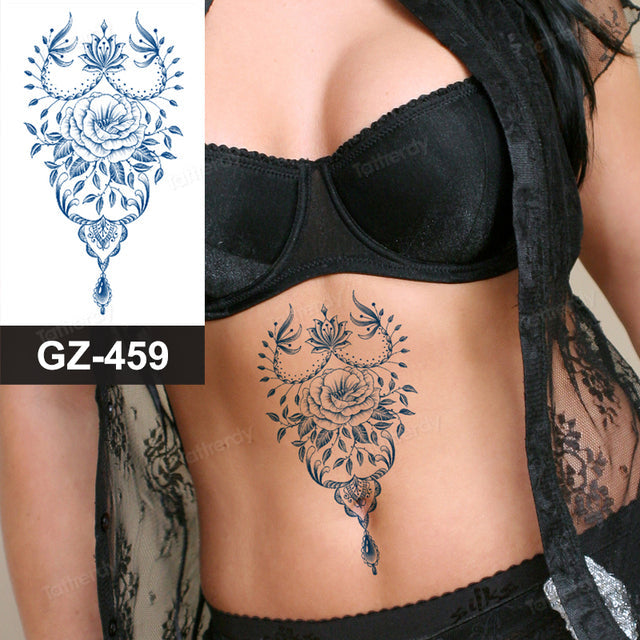 Beautiful Floral Temporary Tattoo Sleeve