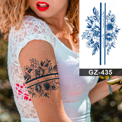 Beautiful Floral Temporary Tattoo Sleeve