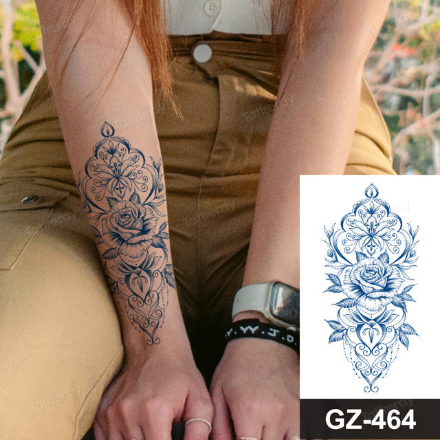 Beautiful Floral Temporary Tattoo Sleeve
