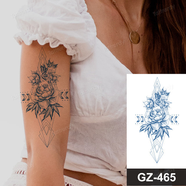 Beautiful Floral Temporary Tattoo Sleeve