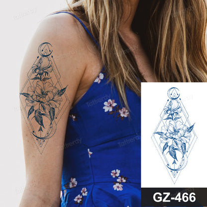 Beautiful Floral Temporary Tattoo Sleeve